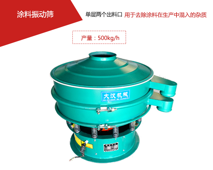 涂料屬于普通不易發(fā)生反應(yīng)的物料，所以涂料振動篩采用的是碳鋼材質(zhì)。